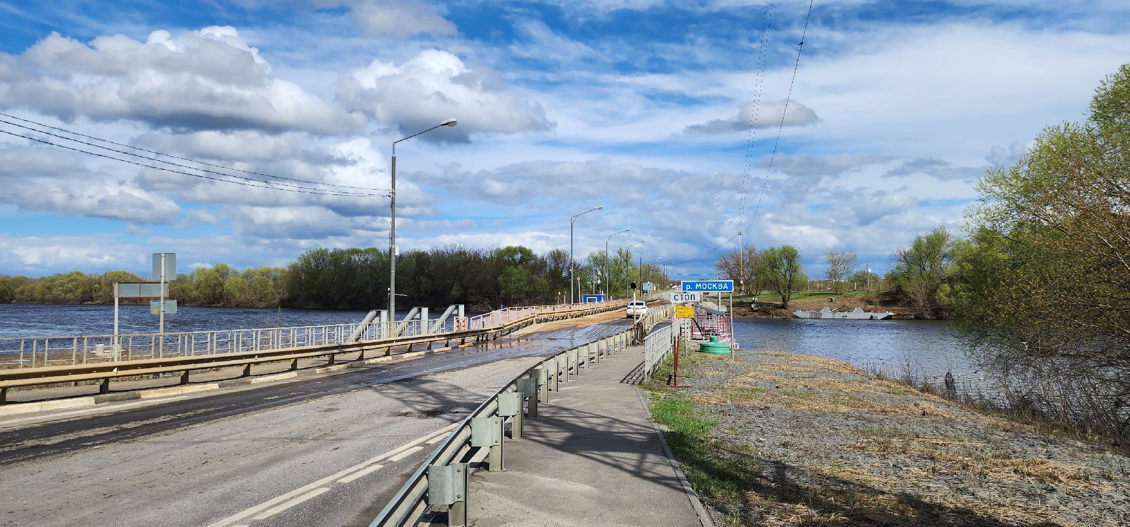 Коломна, мост, паводок,