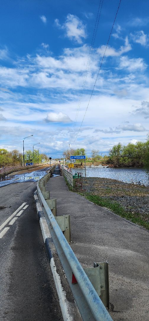 Коломна, мост, паводок,