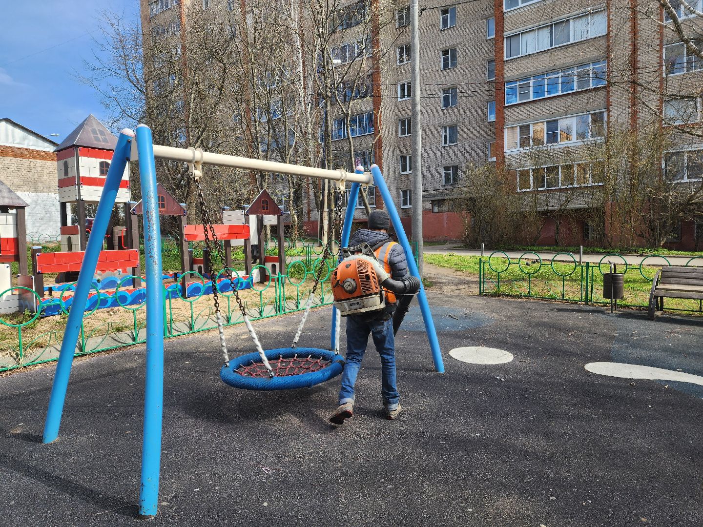 красноармейск, г.о. пушкинский, детская площадка, субботник,