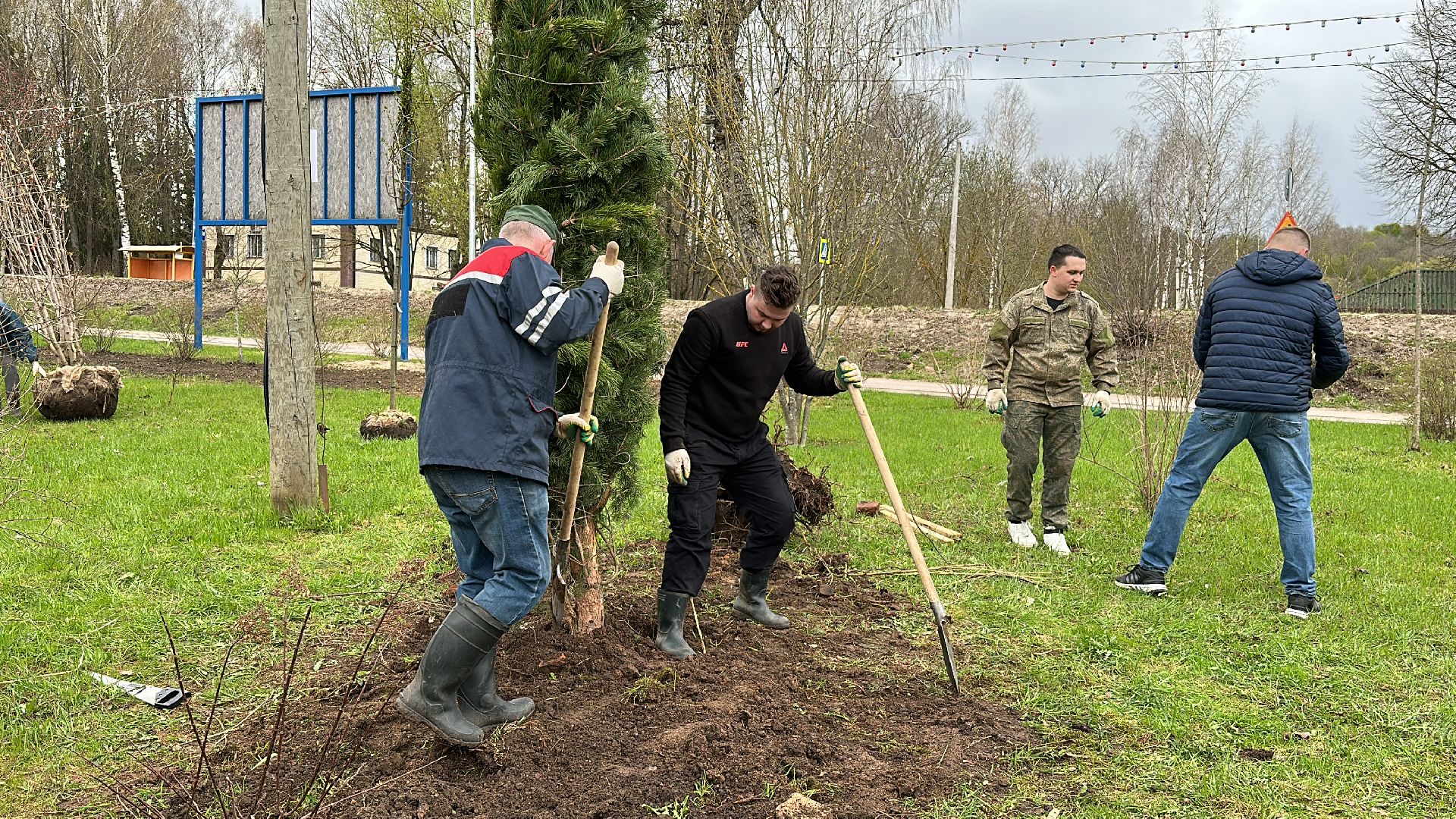 Клин, общество, благоустройство, субботники, деревья,