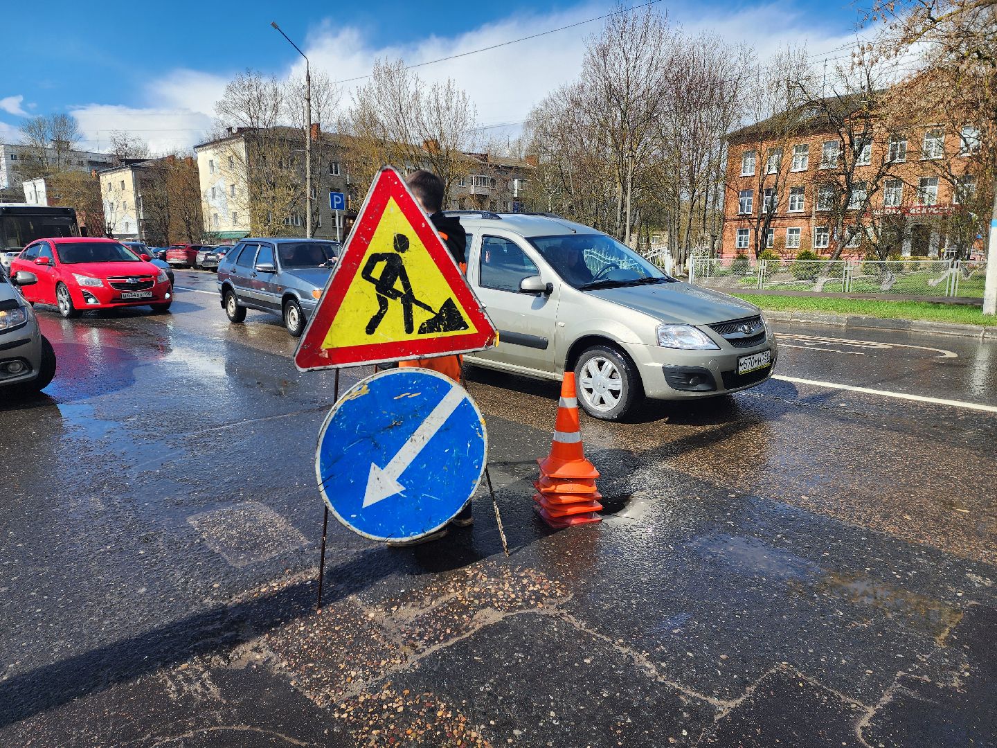 шатура, дорожная безопасность, дорожная разметка, зебра, пешеходный переход, ремонт, обновление, жкх и благоустройство,
