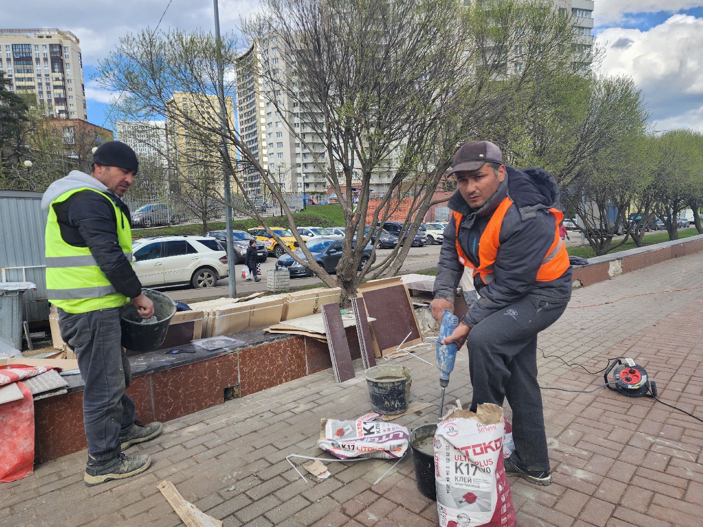 пушкино, ремонт, мемориал, плитка, восстановительные работы,