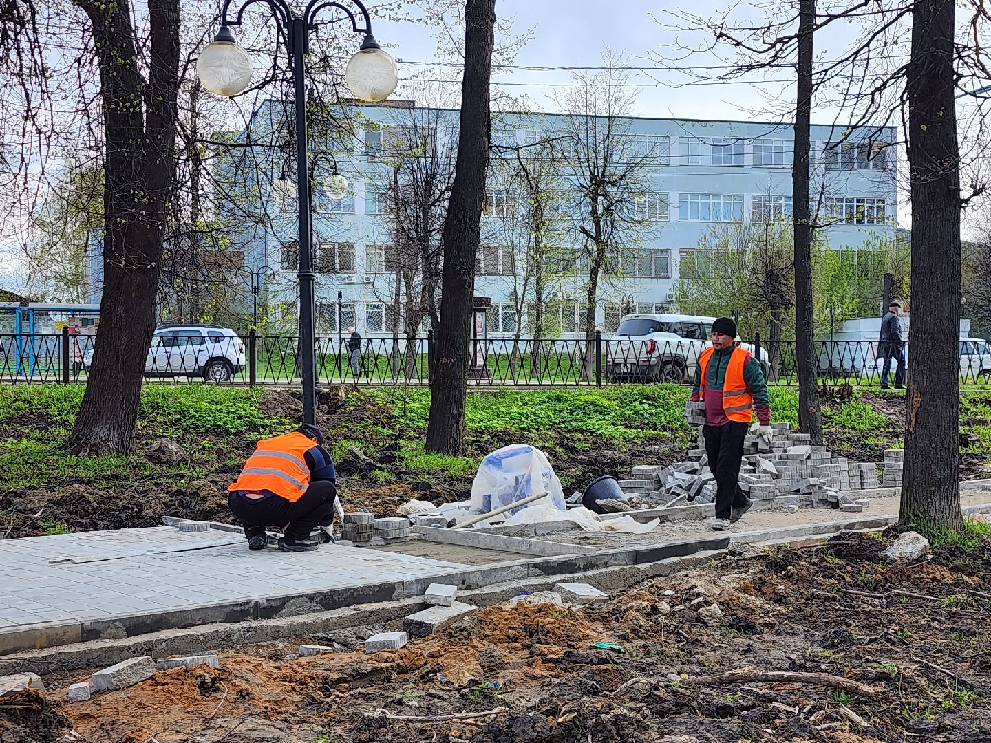 серпухов, подмосковье, укладка плитки, благоустройство,