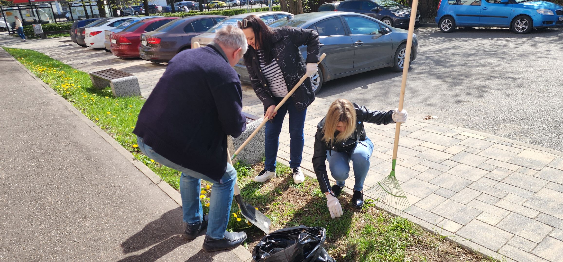 журналисты Домодедова, субботник, весенняя уборка улиц,