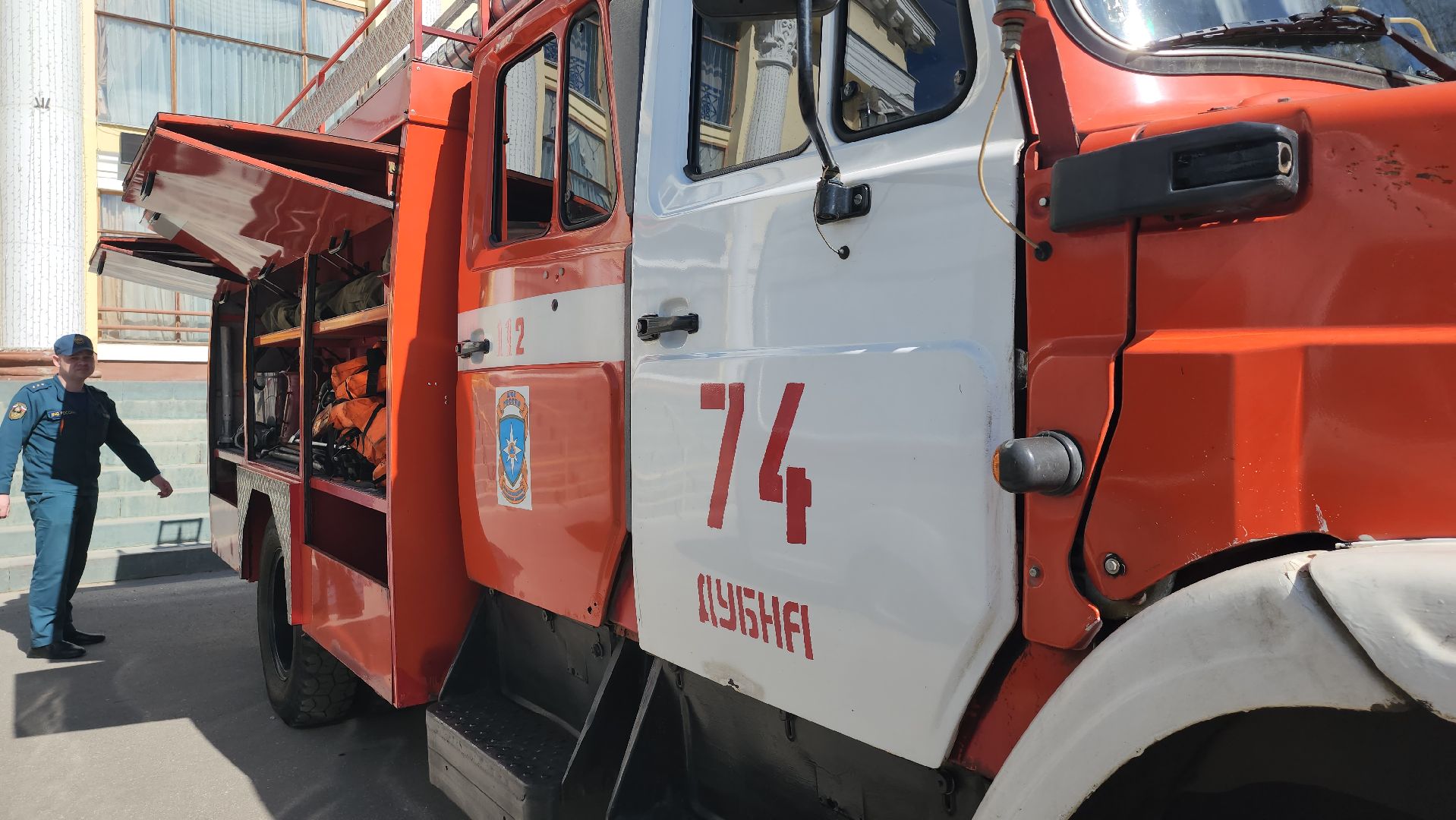 Дубна, Смотр техники, противопожарная безопасность, мособлпожспас, Коммунальная техника,