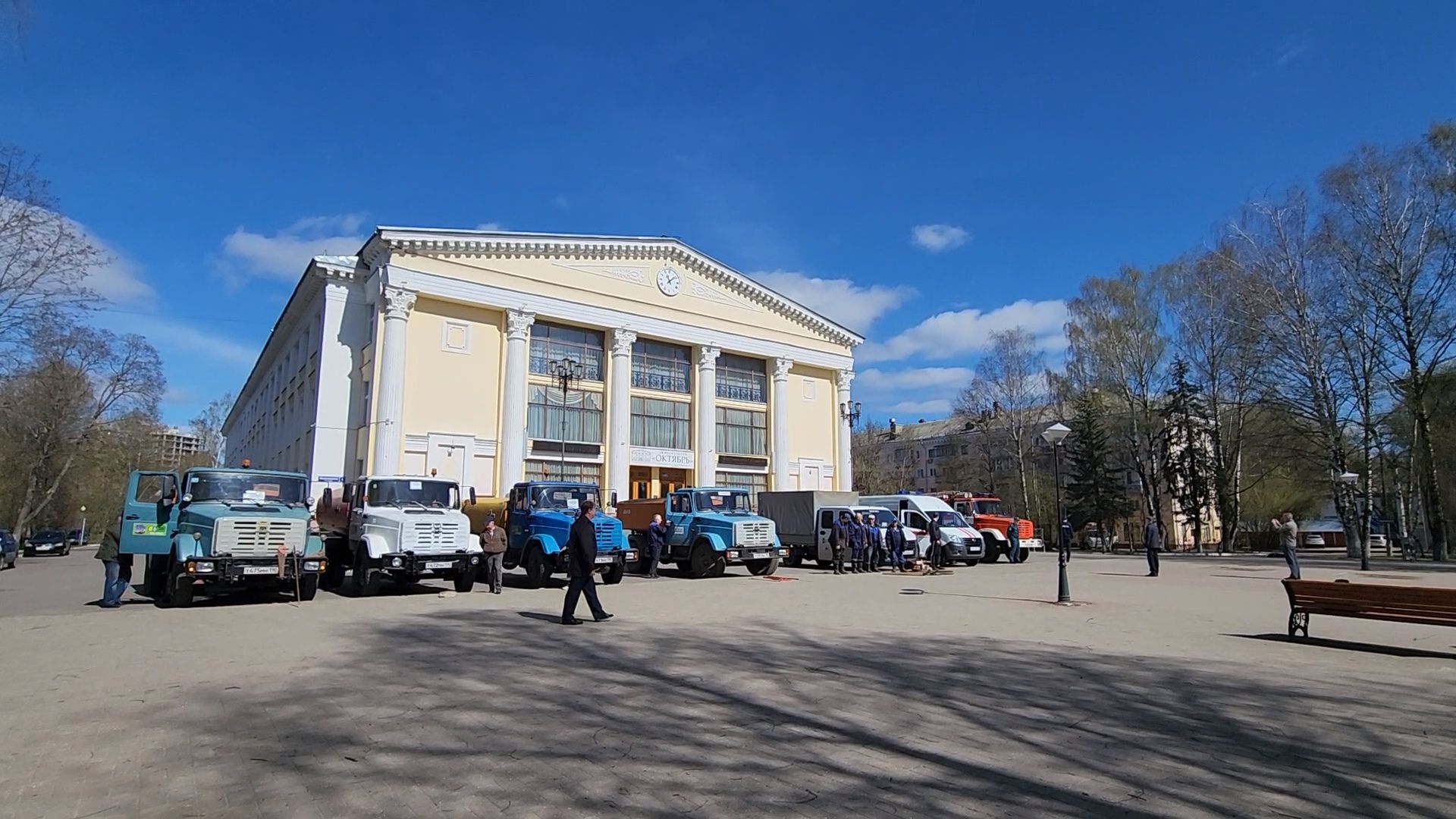 Дубна, Смотр техники, противопожарная безопасность, мособлпожспас, Коммунальная техника,