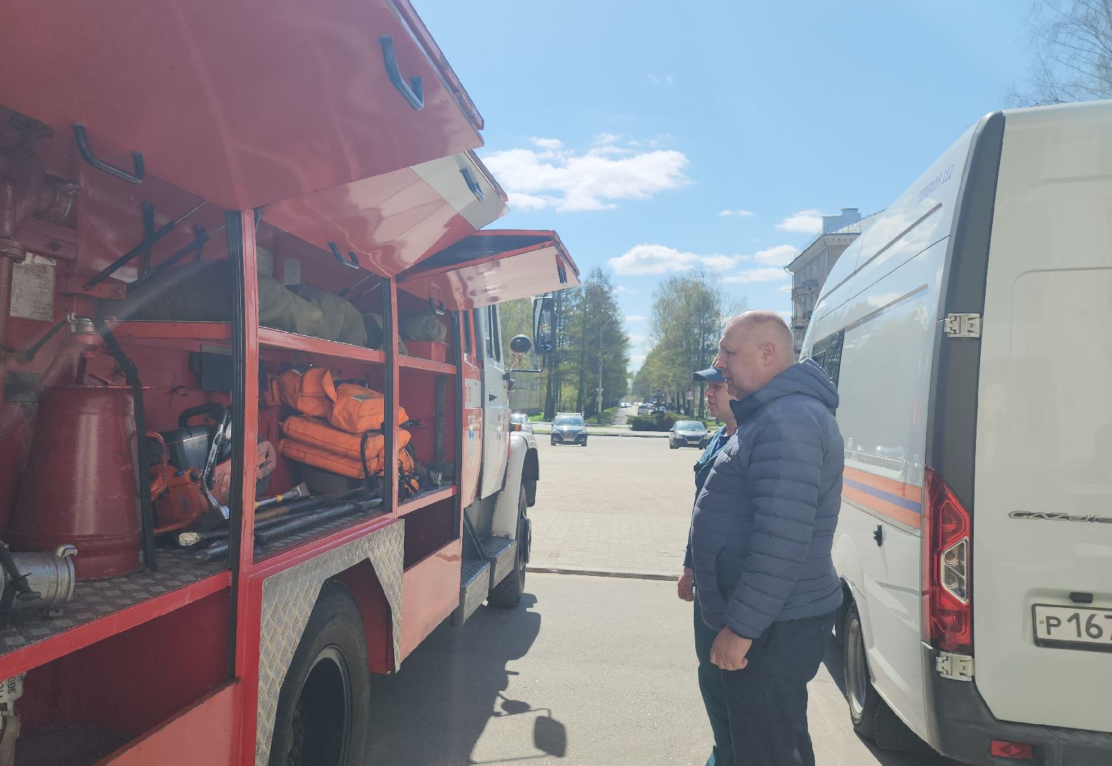 Дубна, Смотр техники, противопожарная безопасность, мособлпожспас, Коммунальная техника,