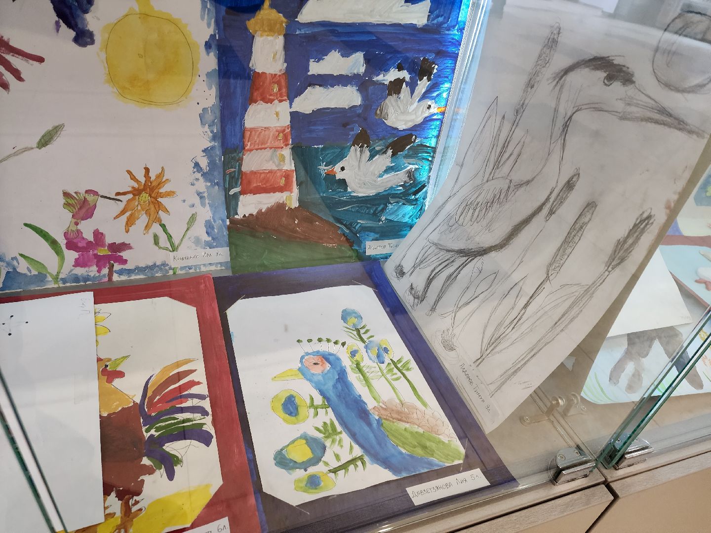 Детский рисунок, Птицы, Выставка, лобня,