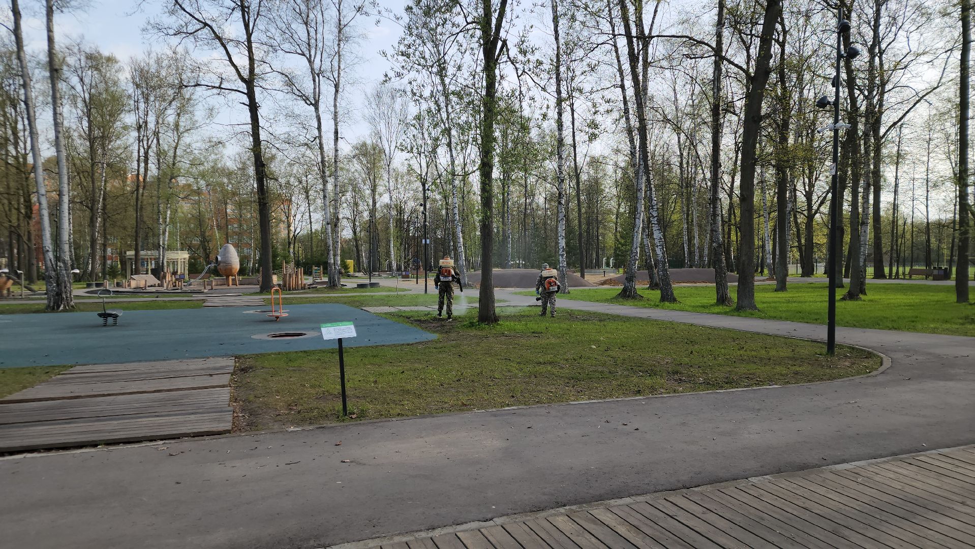 ступино, парки подмосковья, обработка от клещей,