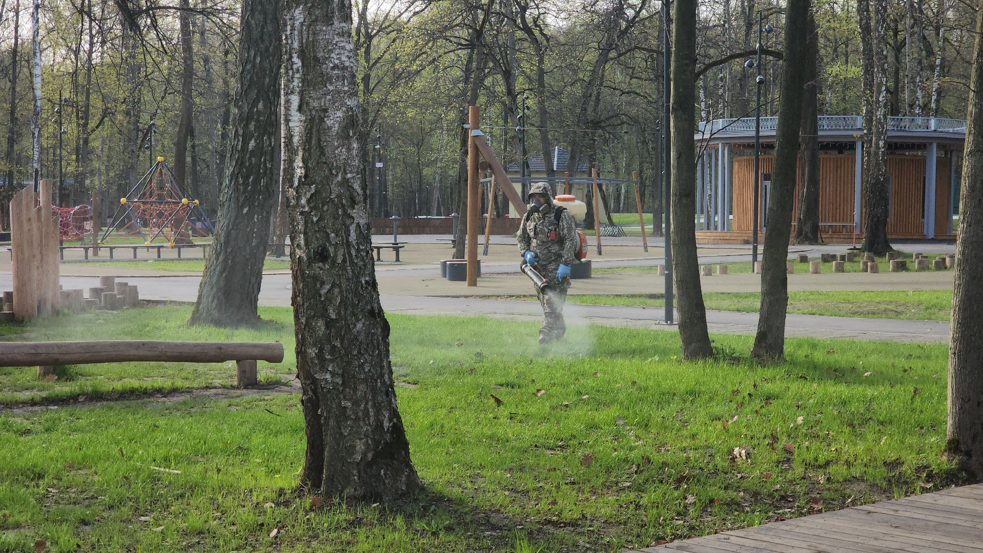 ступино, парки подмосковья, обработка от клещей,