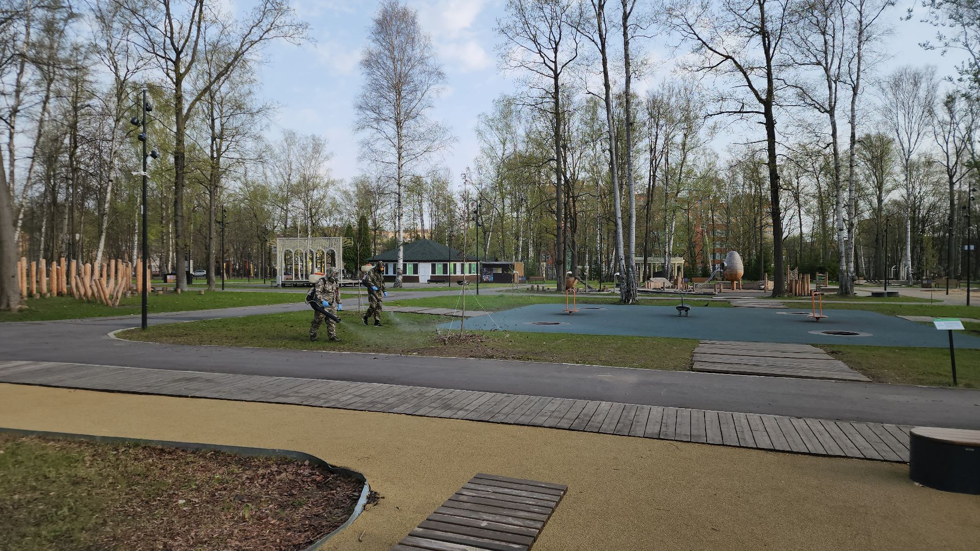 ступино, парки подмосковья, обработка от клещей,