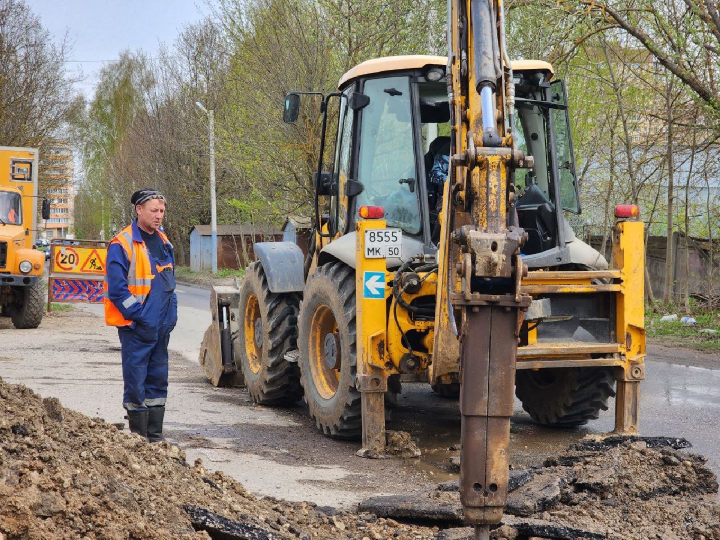 можайск, можайский городской округ, подмосковье, аварийная бригада, фплк, жкх, порыв, сети холодного водоснабжения, авария, ликвидация аварии,