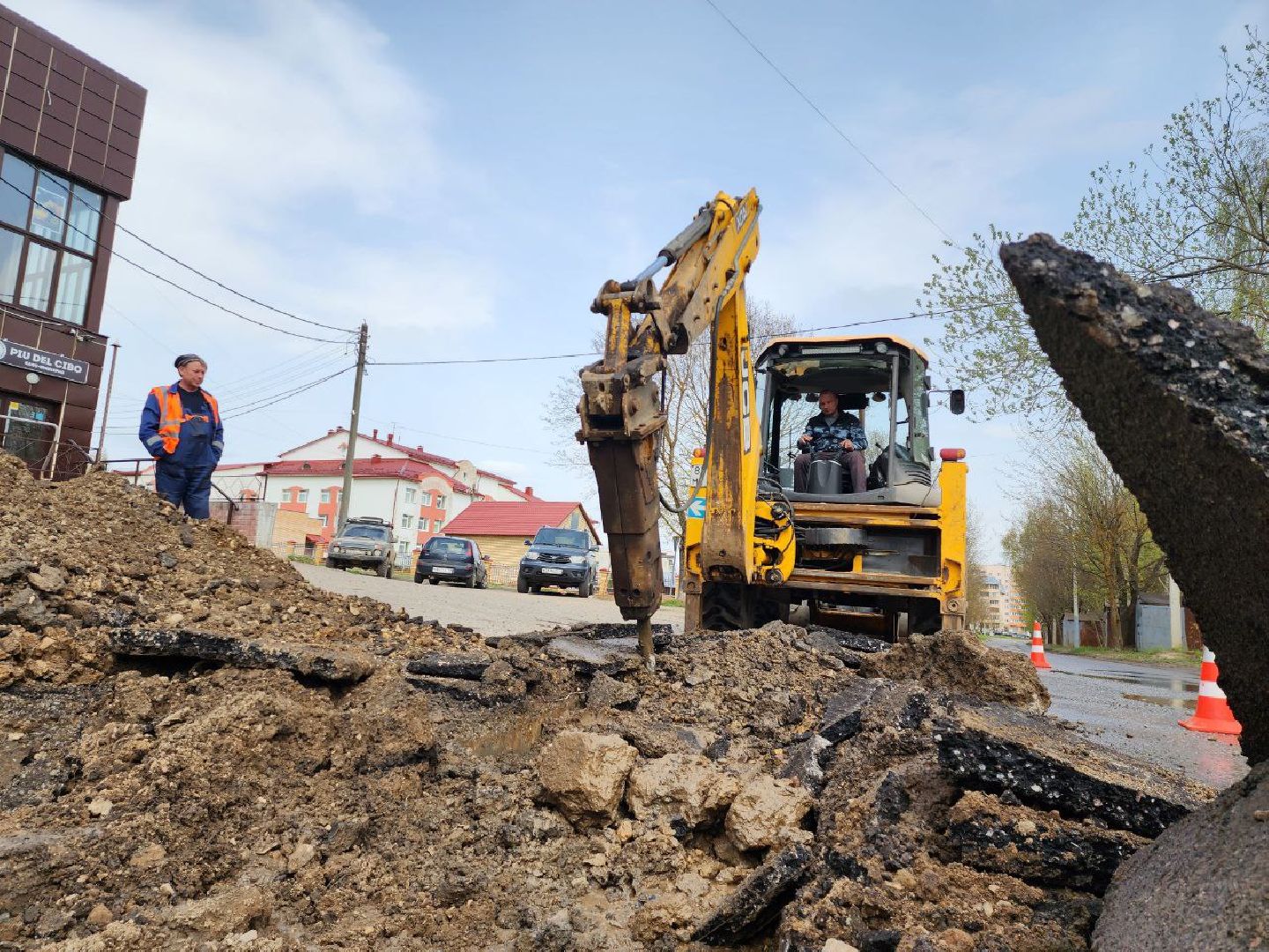 можайск, можайский городской округ, подмосковье, аварийная бригада, фплк, жкх, порыв, сети холодного водоснабжения, авария, ликвидация аварии,