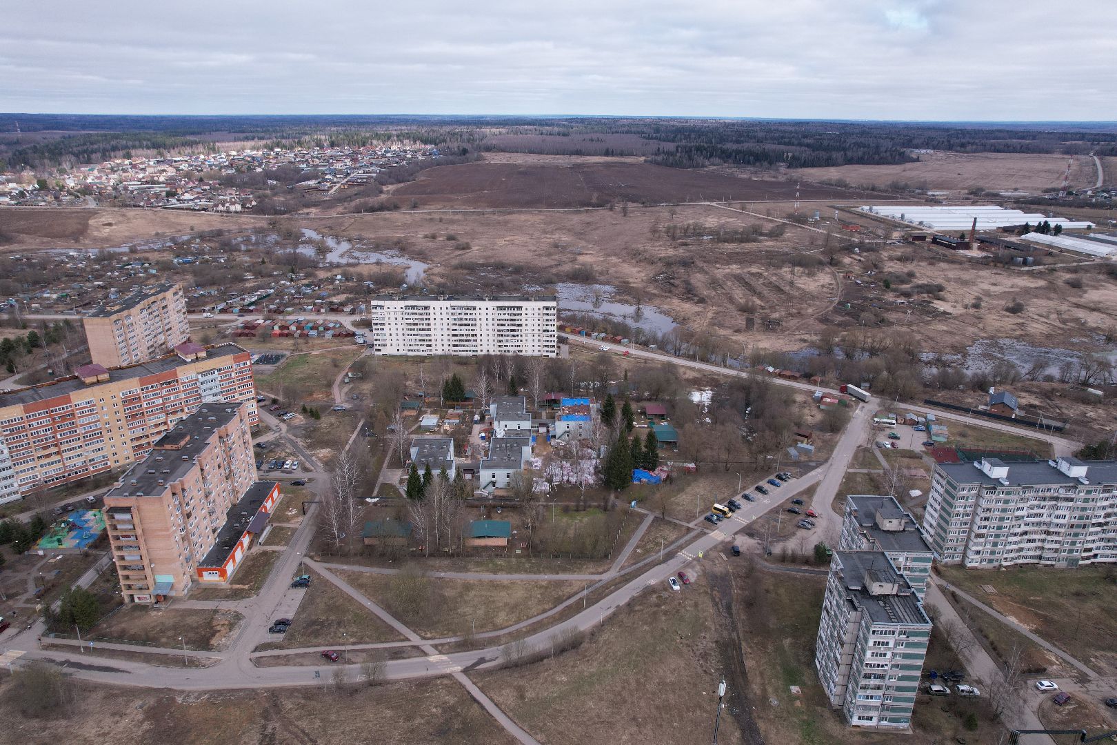 видео с коптера, школа, истра,