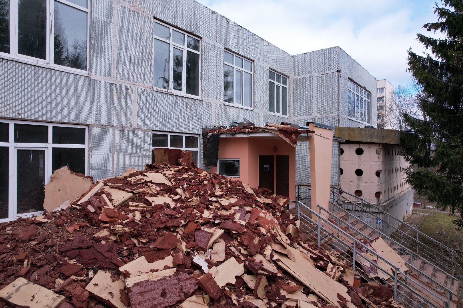 видео с коптера, школа, истра,