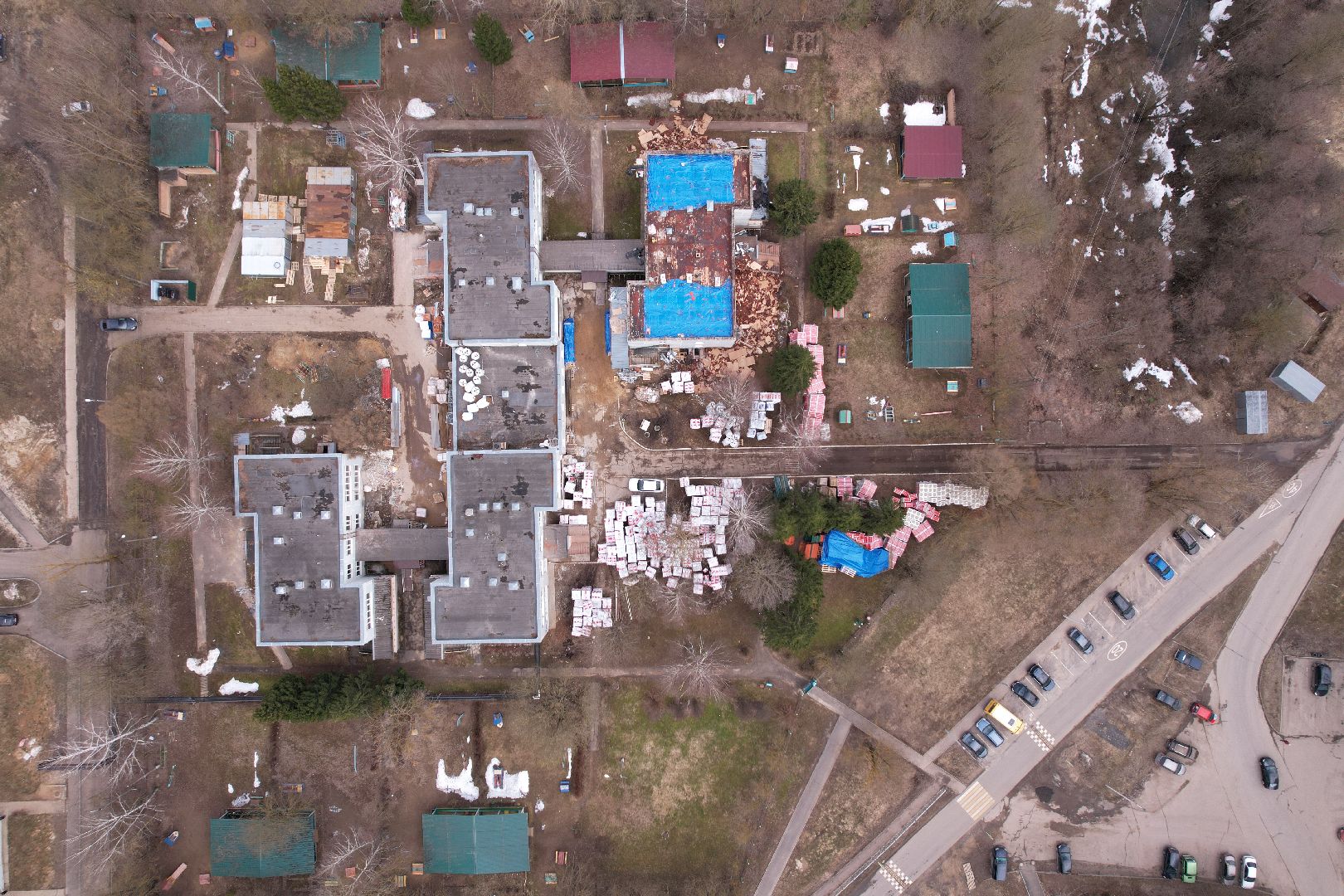 видео с коптера, школа, истра,