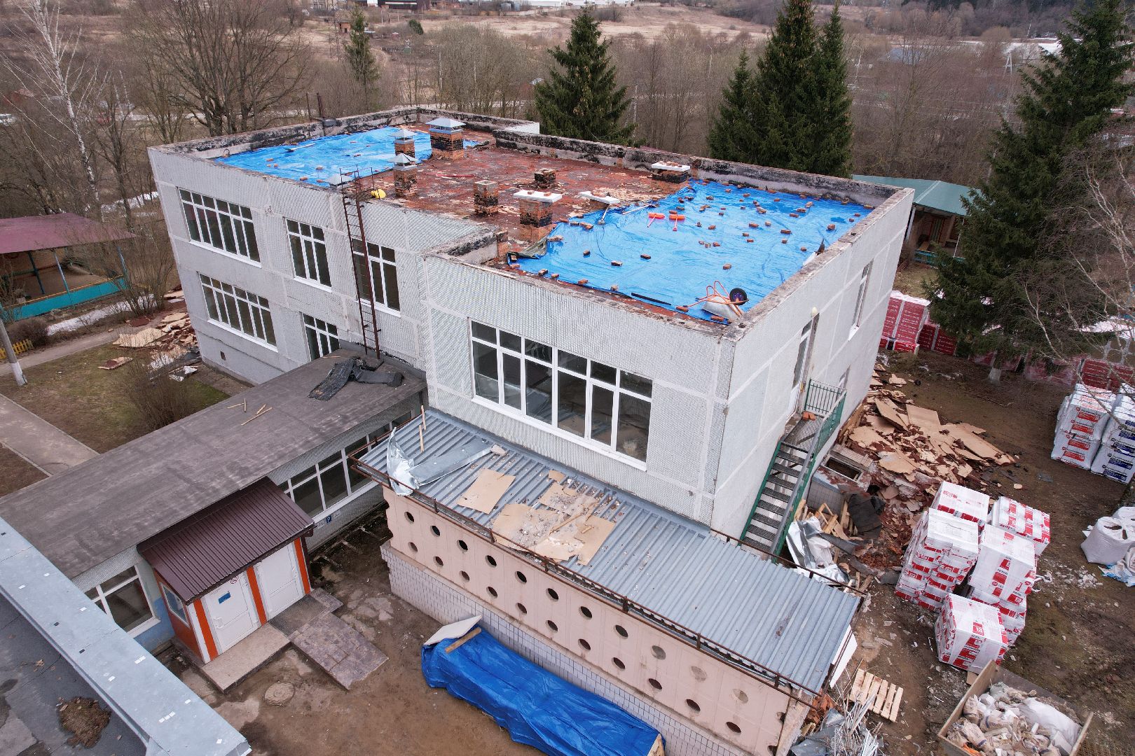 видео с коптера, школа, истра,