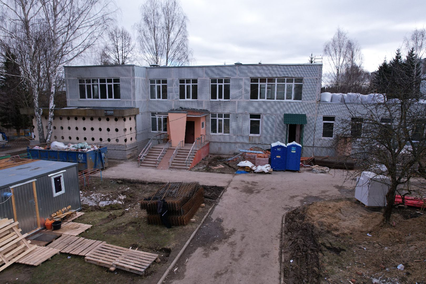 видео с коптера, школа, истра,