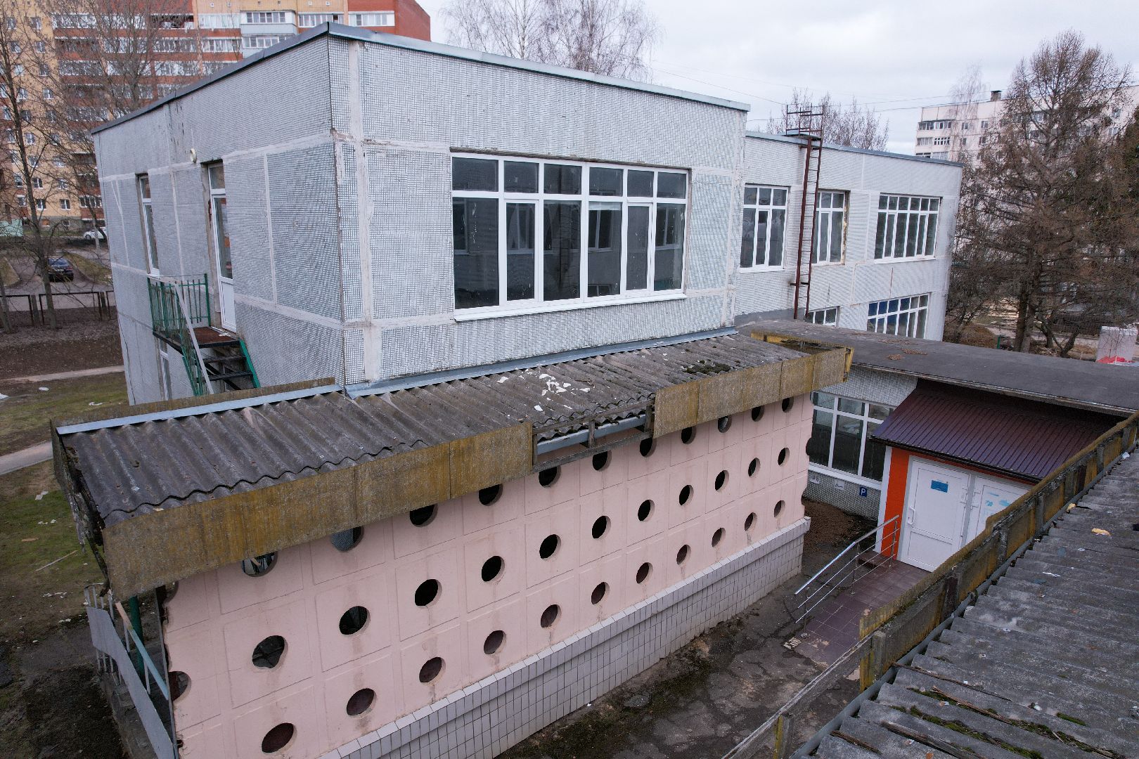 видео с коптера, школа, истра,