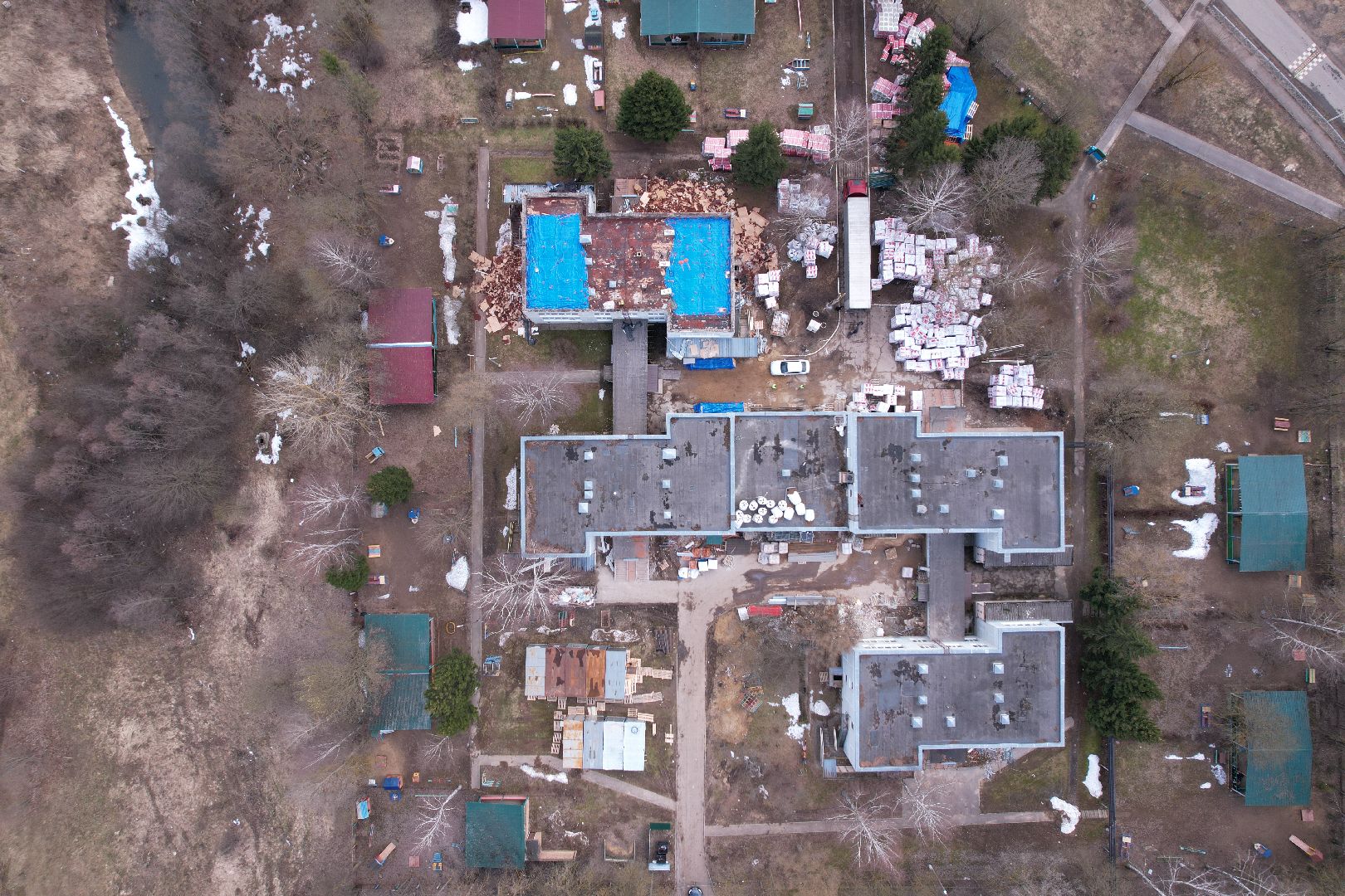 видео с коптера, школа, истра,