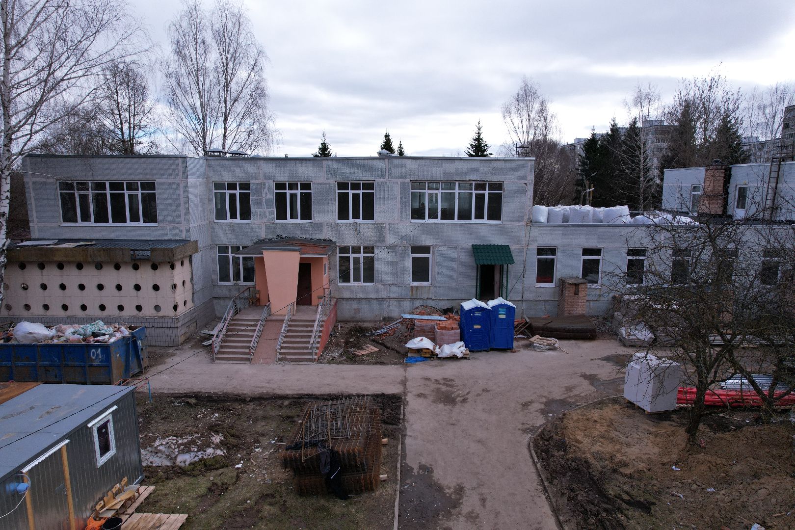 видео с коптера, школа, истра,