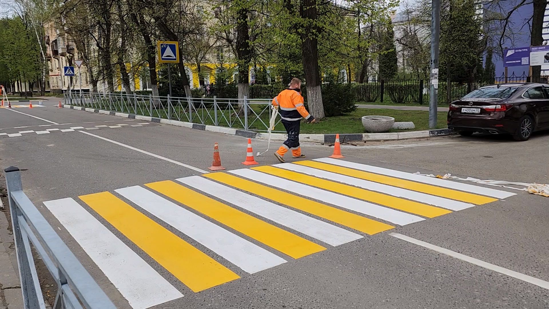 ступино, дорожная разметка, городские дороги,