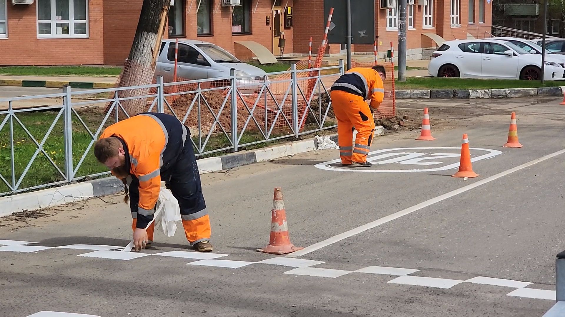 ступино, дорожная разметка, городские дороги,