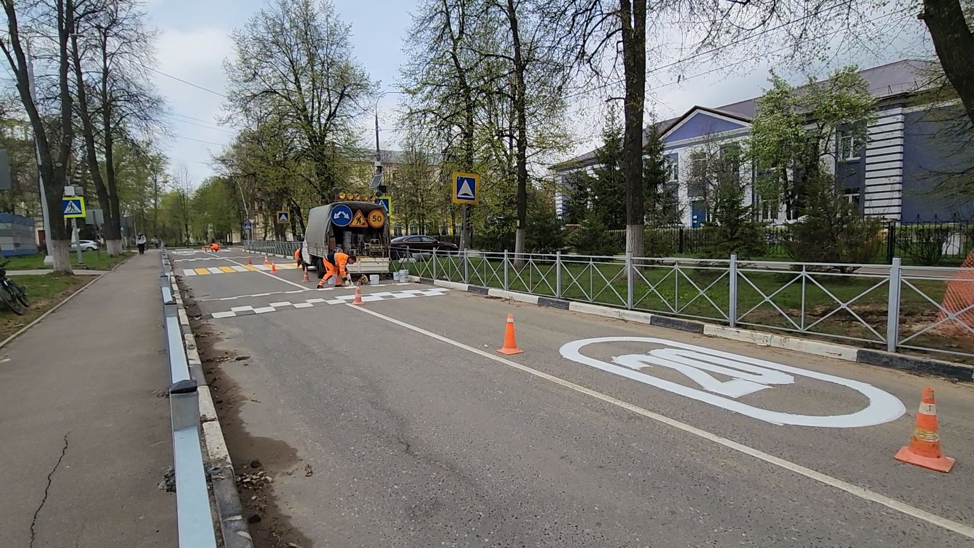 ступино, дорожная разметка, городские дороги,