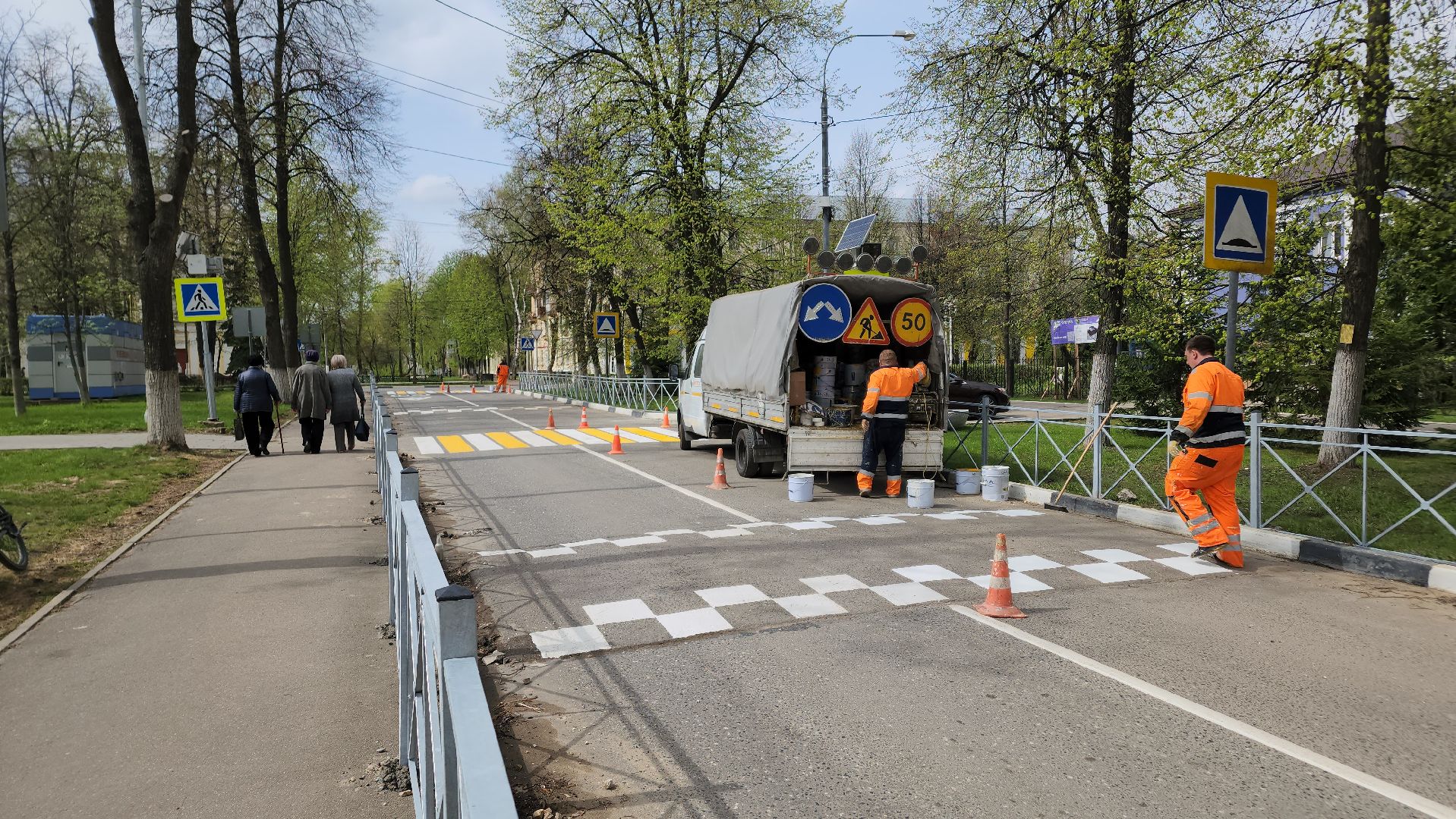 ступино, дорожная разметка, городские дороги,