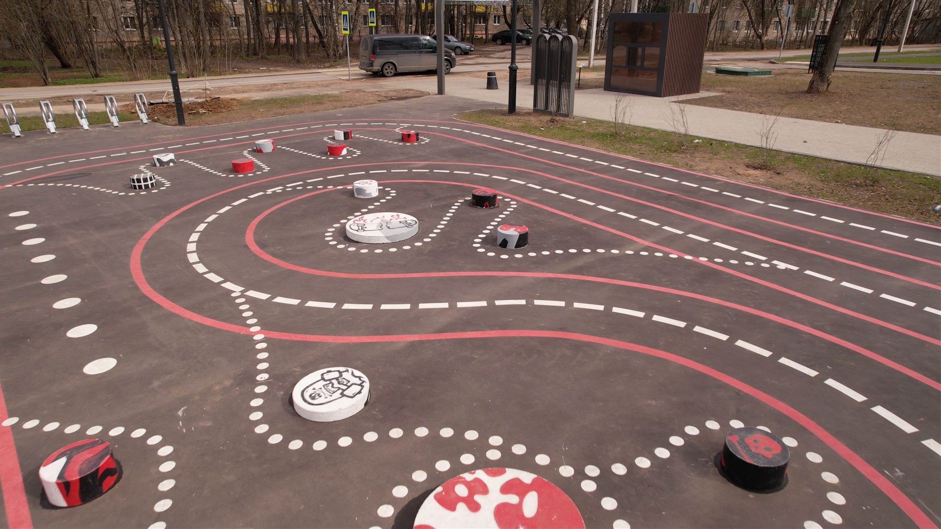 видео с коптера, парк, лобня, киово,