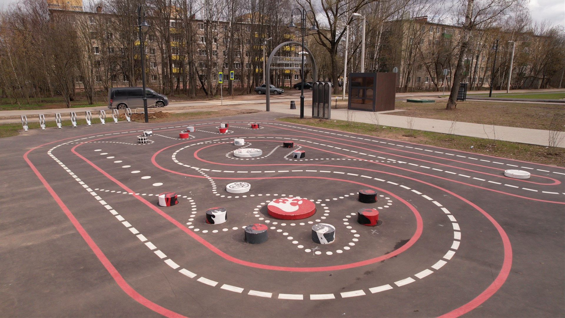 видео с коптера, парк, лобня, киово,