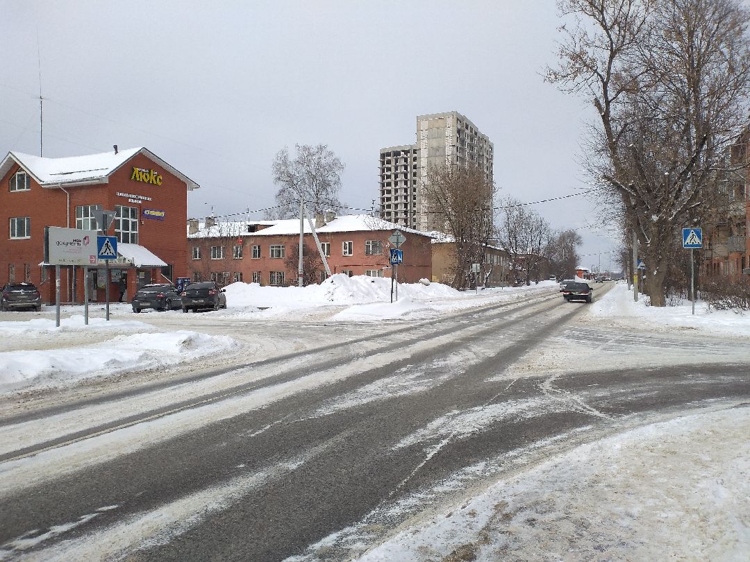 благоустройство, двор, снег, Лосино-Петровский, коммунальщики
