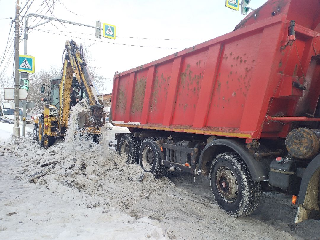 благоустройство, двор, снег, Лосино-Петровский, коммунальщики