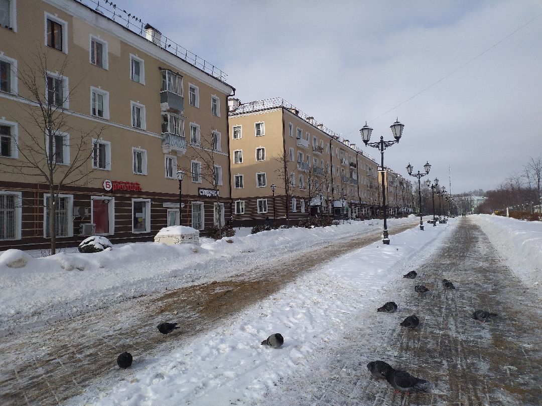 благоустройство, двор, снег, Лосино-Петровский, коммунальщики