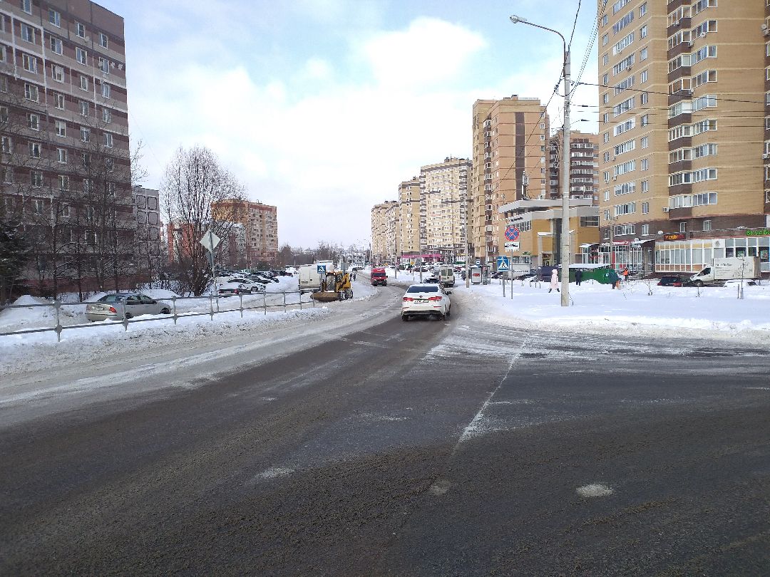 благоустройство, двор, снег, Лосино-Петровский, коммунальщики