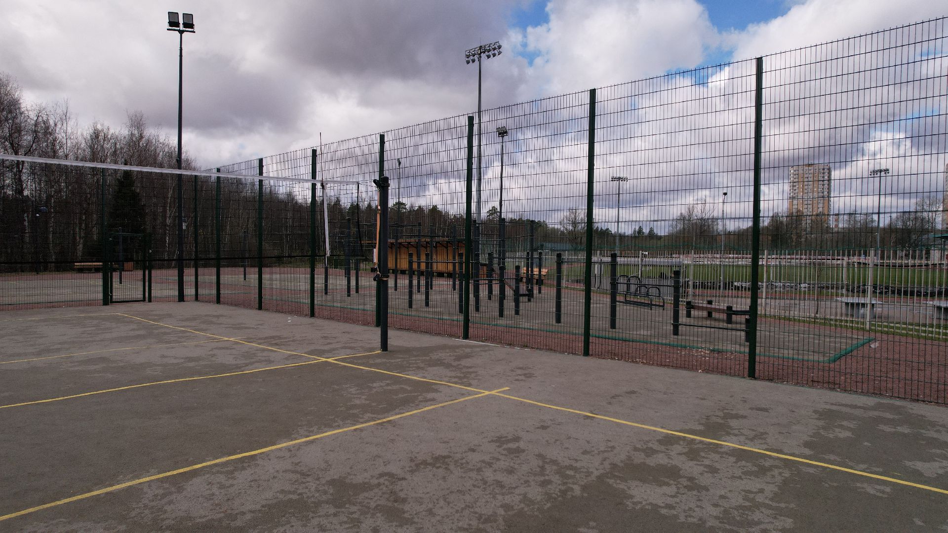 видео с коптера, лобня, благоустройство, лесопарк,