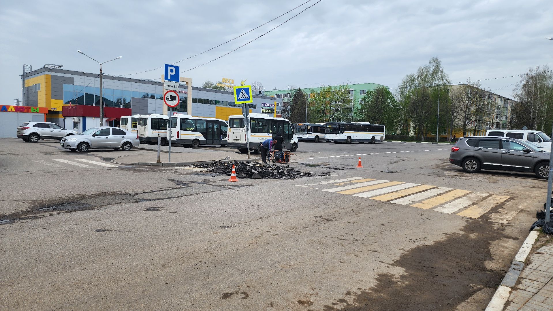 кашира, улица вахрушева, ямочный ремонт, ремонт дорог, асфальт, асфальтовое покрытие,