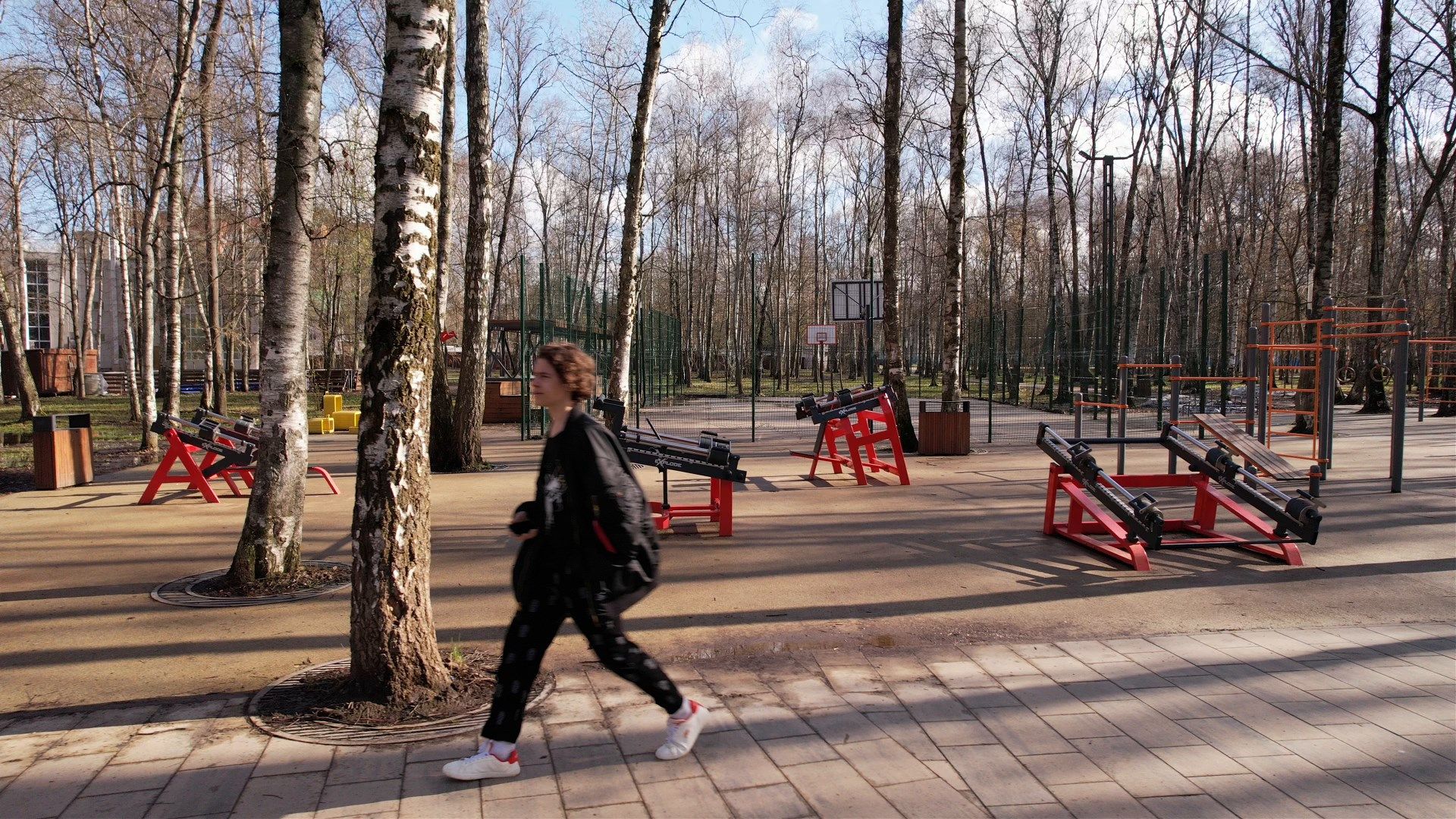 видео с коптера, лобня, парк,