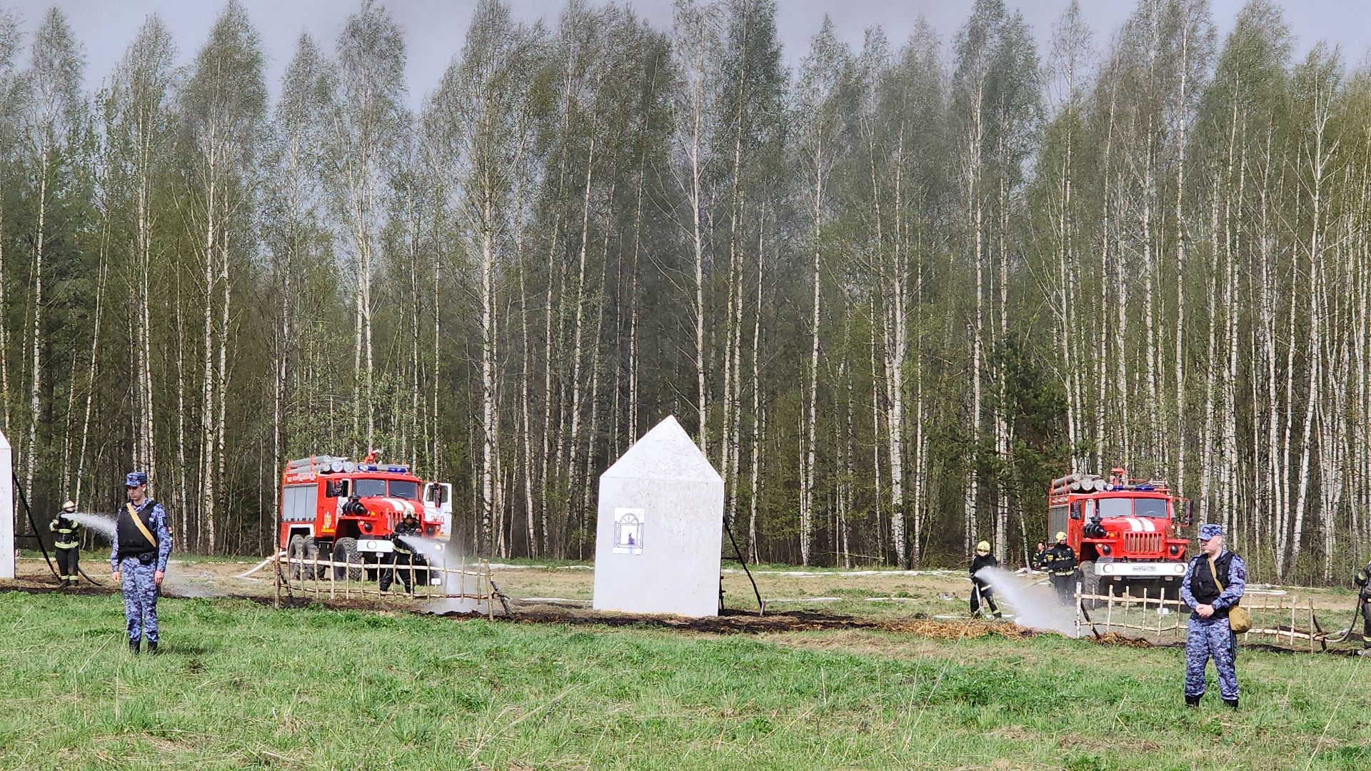 тактико-специальные учения, пожароопасный сезон, тушение пожаров, деревня Боровково, Богородский городской округ,