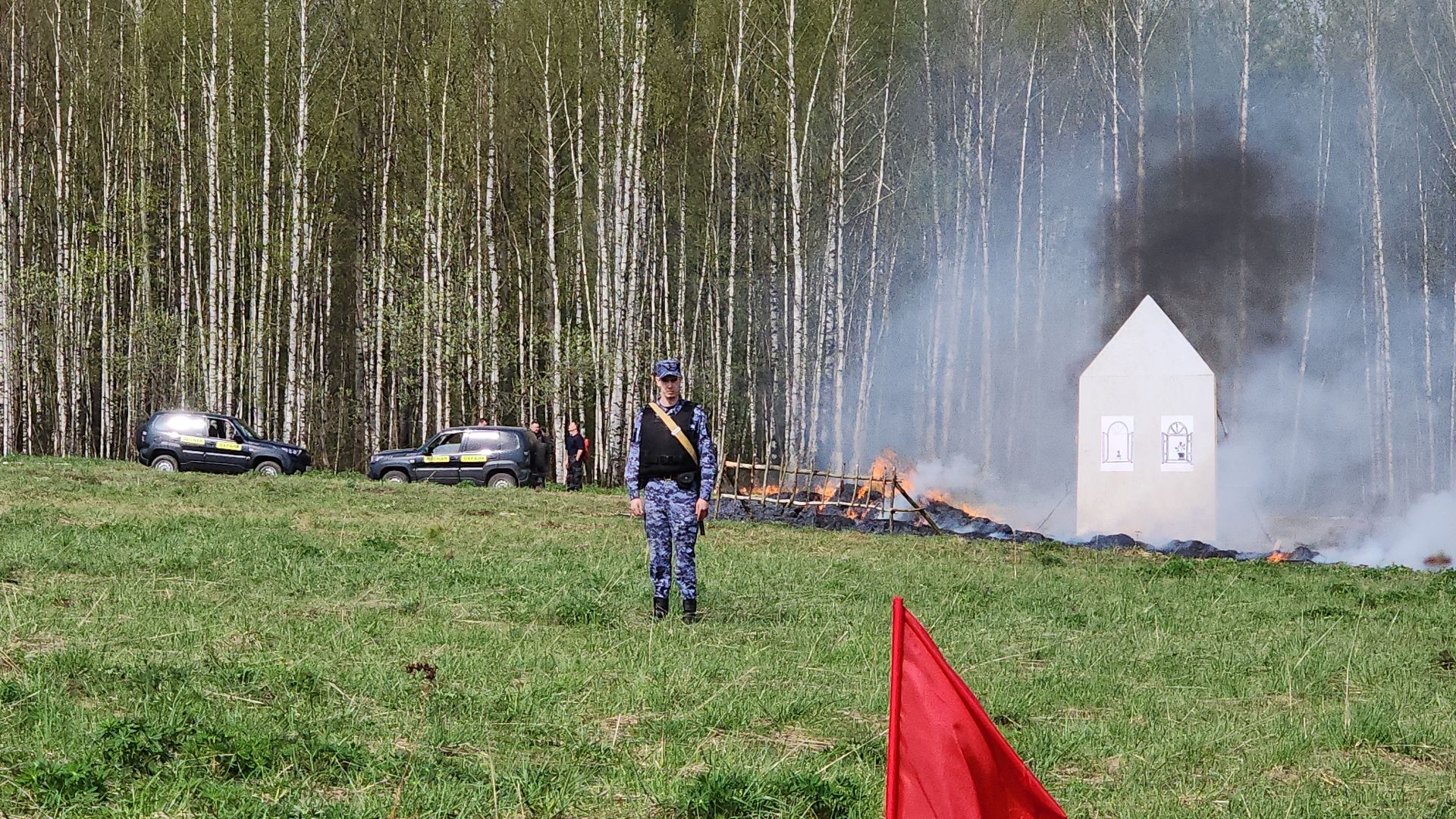 тактико-специальные учения, пожароопасный сезон, тушение пожаров, деревня Боровково, Богородский городской округ,