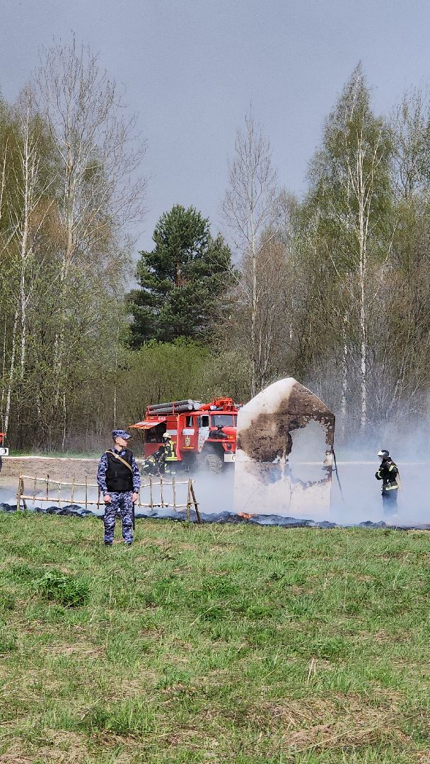 тактико-специальные учения, пожароопасный сезон, тушение пожаров, деревня Боровково, Богородский городской округ,