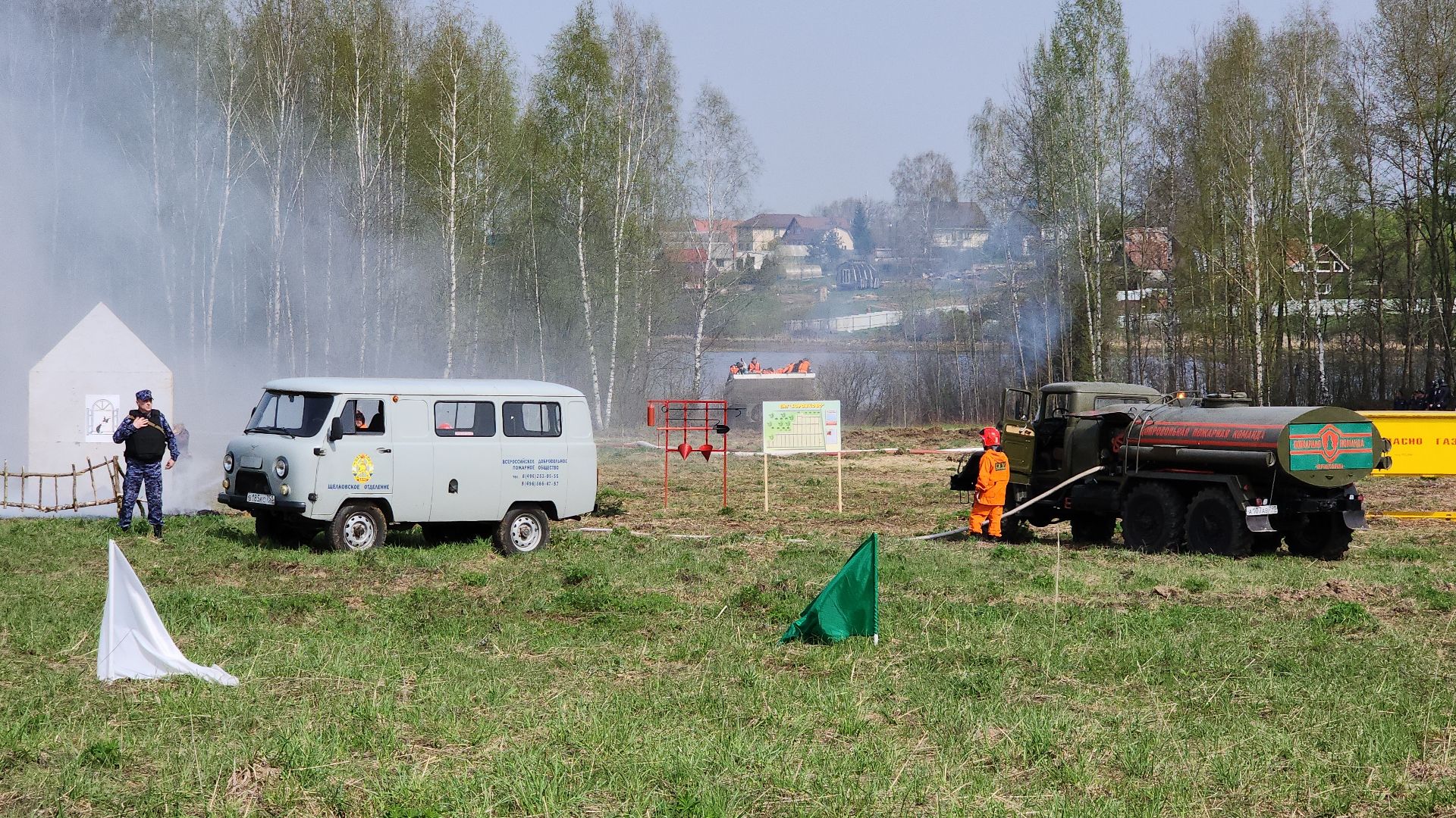 тактико-специальные учения, пожароопасный сезон, тушение пожаров, деревня Боровково, Богородский городской округ,