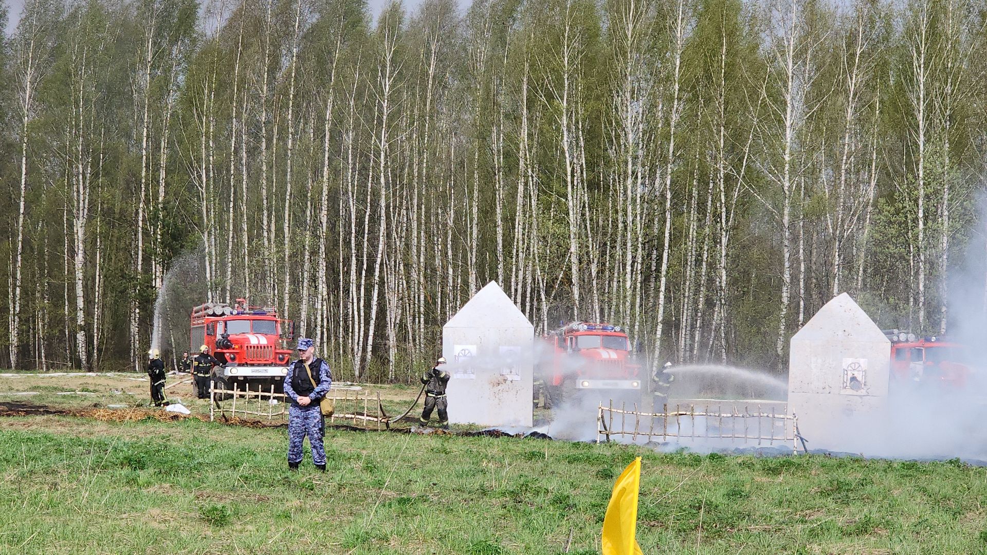 тактико-специальные учения, пожароопасный сезон, тушение пожаров, деревня Боровково, Богородский городской округ,