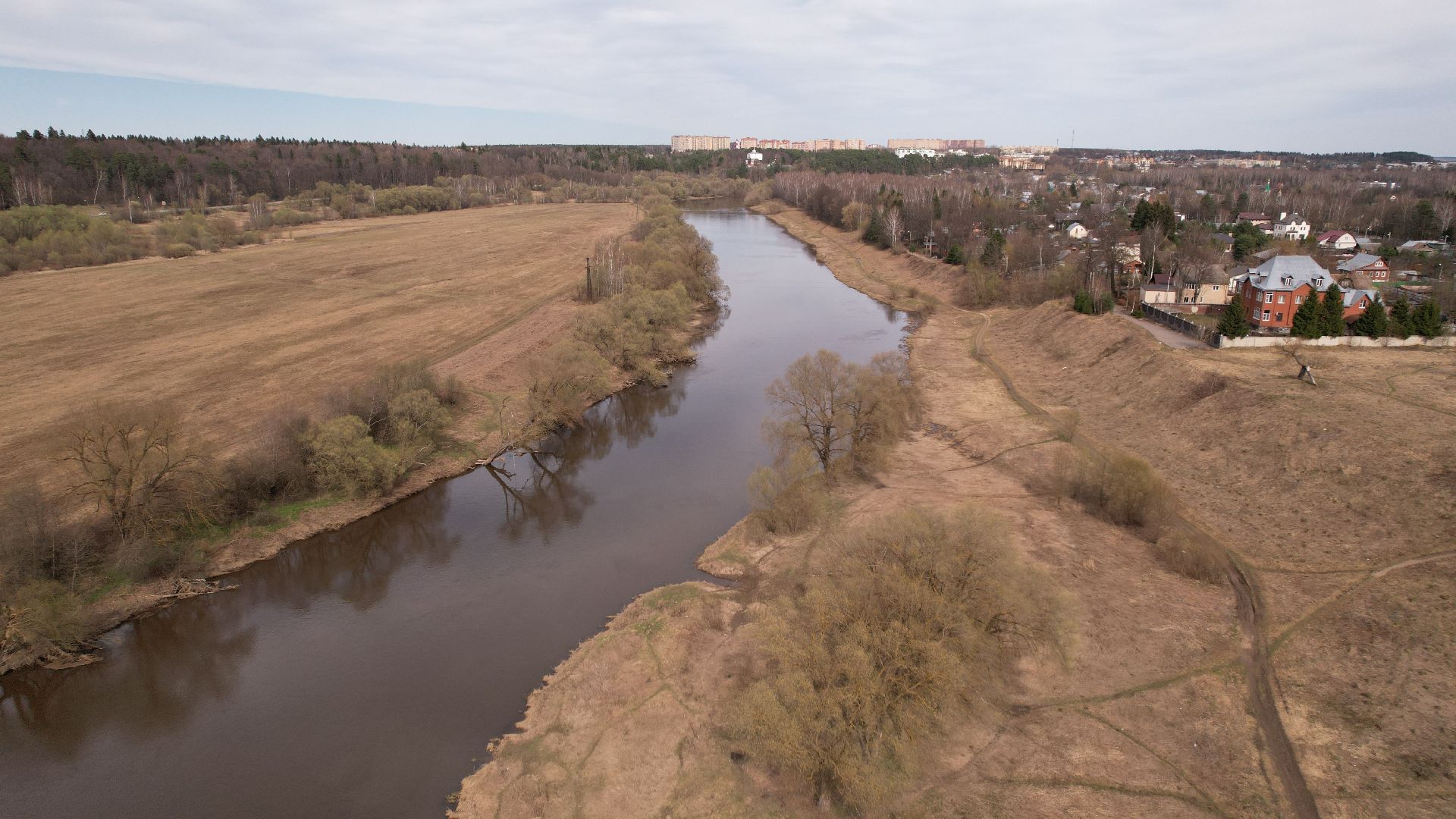 видео с коптера, звенигород, смотровая площадка,