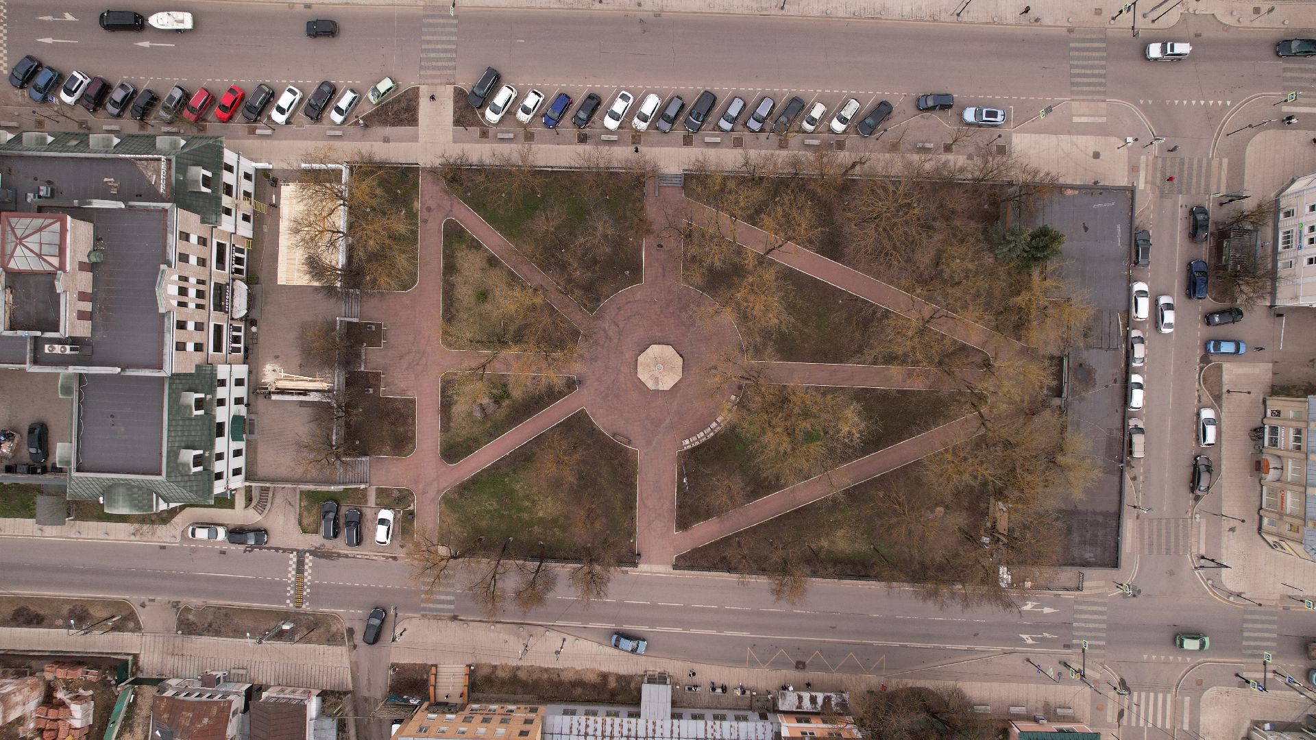 видео с коптера, звенигород, благоустройство,
