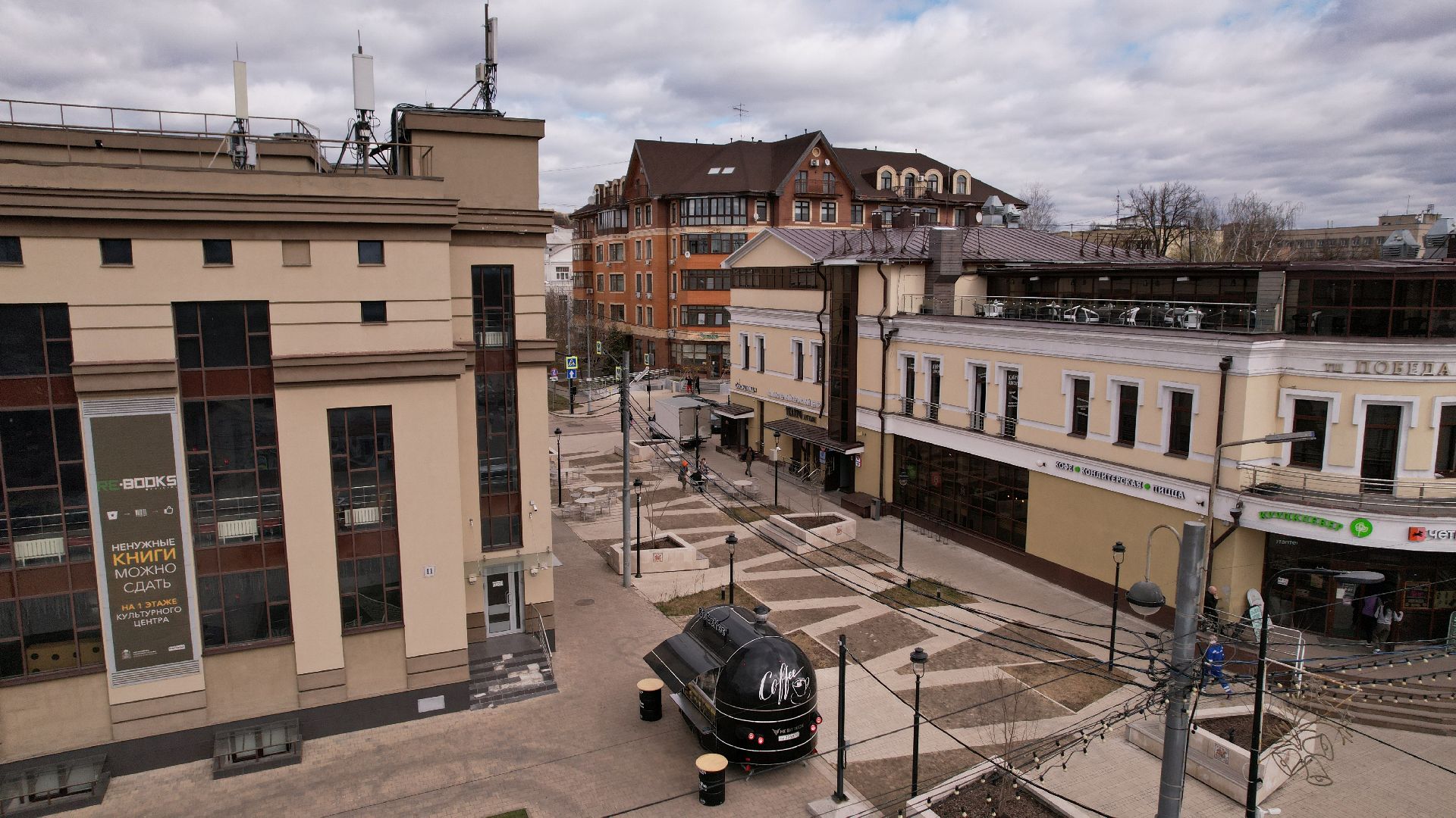 видео с коптера, звенигород, благоустройство,