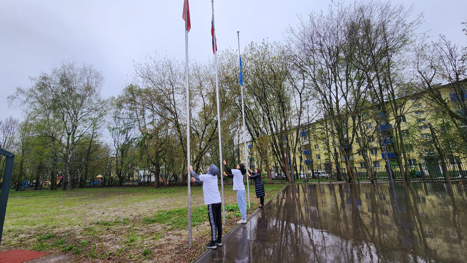 Солнечногорск, лицей 7, школьники, посадка деревьев, день добрых дел,