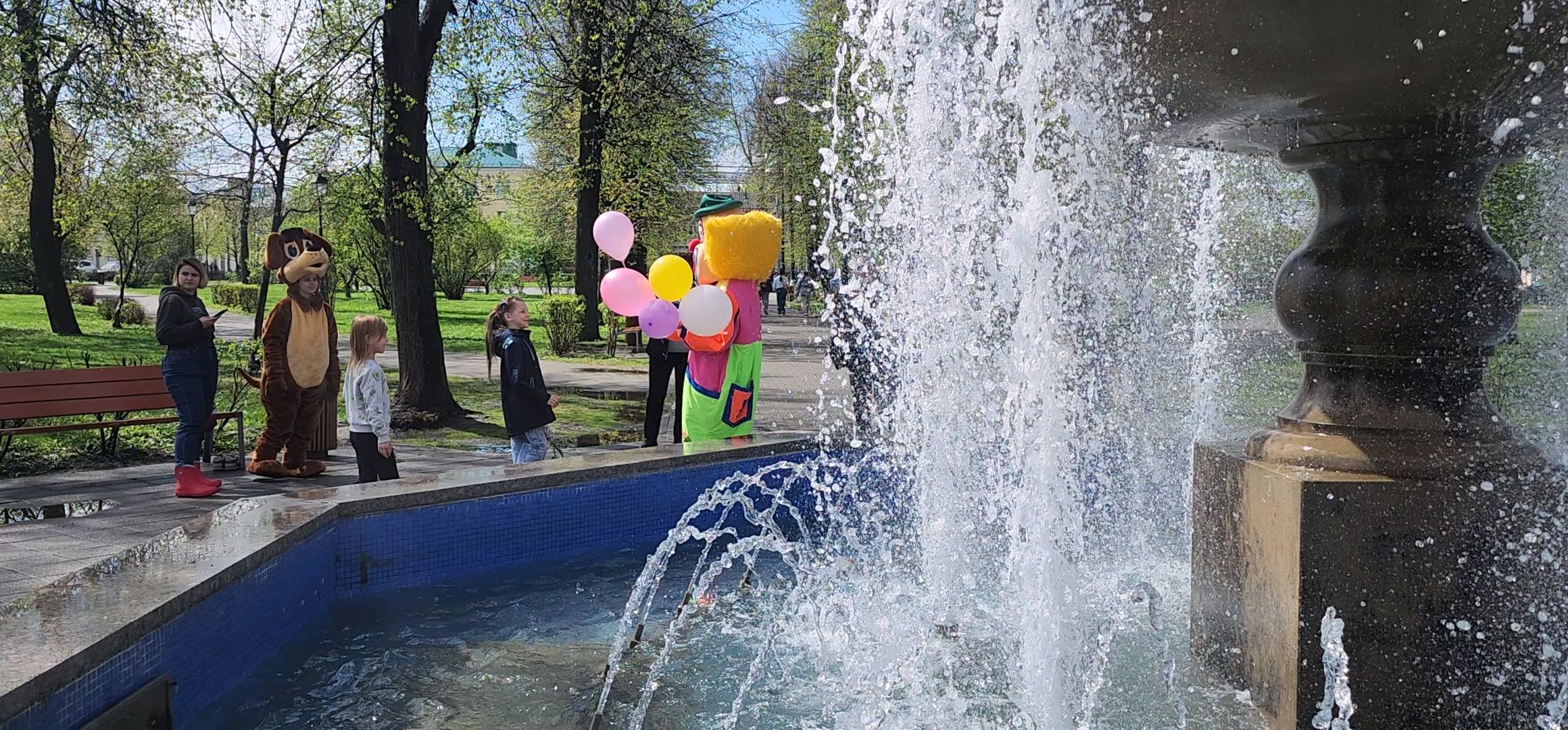 Коломна, фонтаны, сезон фонтанов,