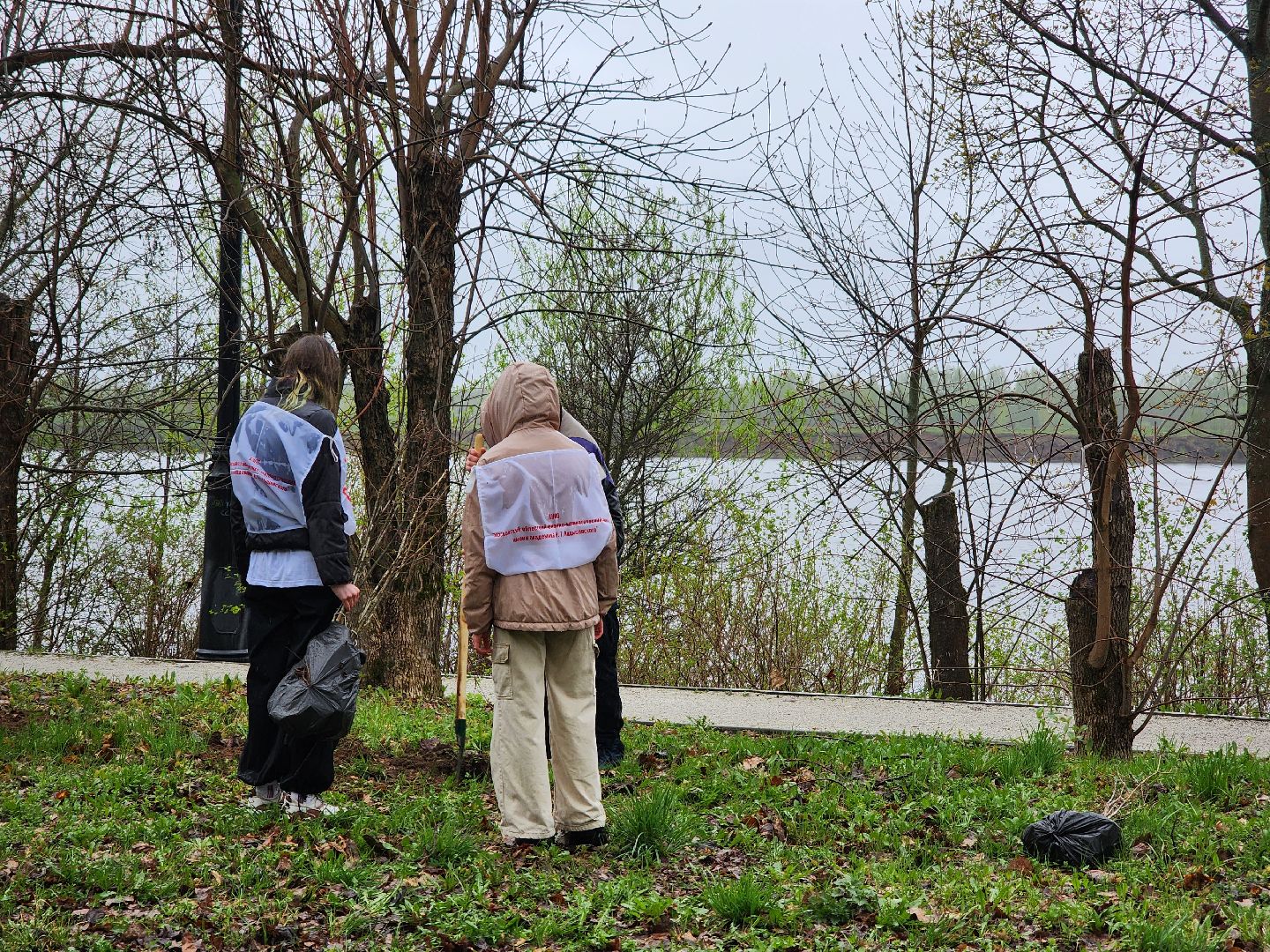 Дубна, всероссийский субботник, Школьники, посадка деревьев,