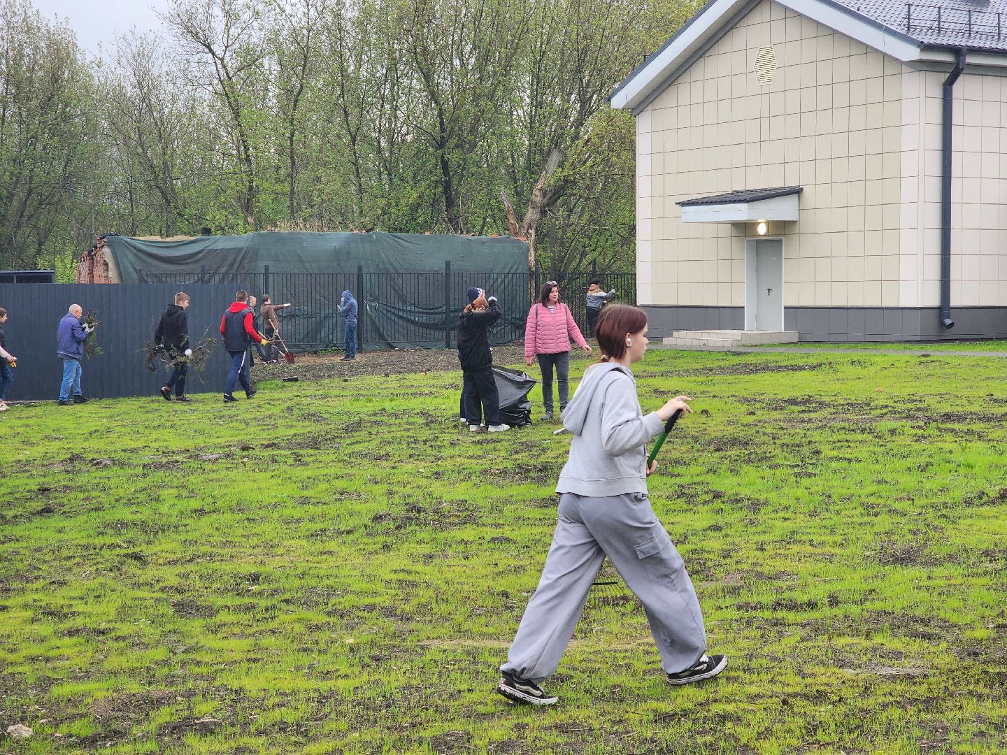 день добрых дел, ногинск, школа, посадка деревьев, сосновая аллея,